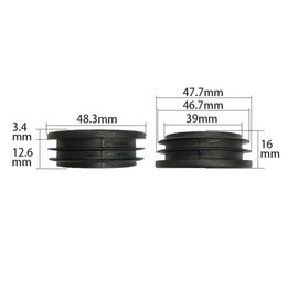 48MM Round Plastic Plugs,Round Plastic End Caps in 24pcs,Chair Leg Pipe Tube Insert Blanking Cover,End Cover Caps for Furniture,Tables,Chairs