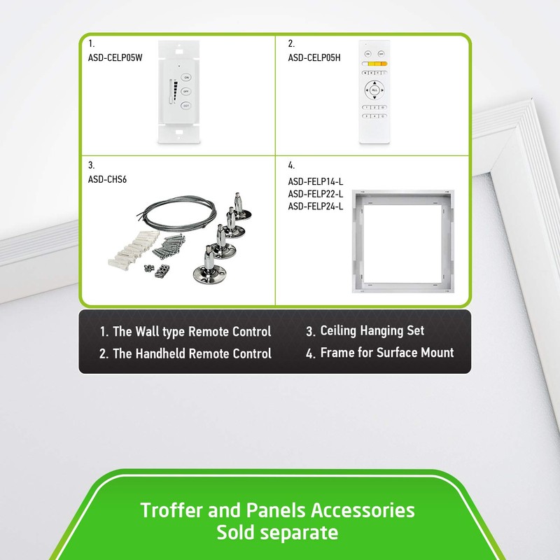 ASD 2x2 Foot White Surface Mounting Frame Kit for LED
