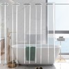 YISURE No Hook Clear Shower Curtain Liner PEVA Plastic Waterproof