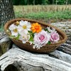 WRIGHTMART Handmade Oval Wicker Basket – Natural Decorative Centerpiece for
