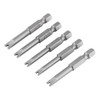 5 Pcs Alloy Steel Screwdriver Drill Bits Set 50mm/2inch Length