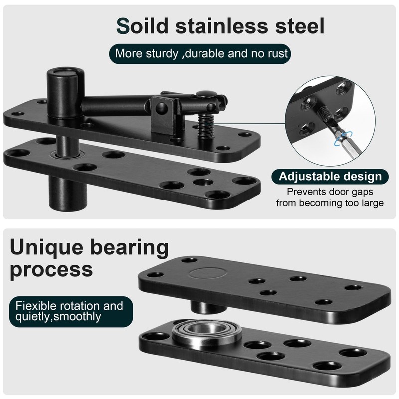 Hidden Door Hinge,570Lbs Load-Bearing Thickened Solid Stainless Steel - Heavy