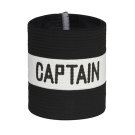 MC-Trend Football Captain's Armband - High Quality Elastic Leader Armband for All Ages - Perfect Choice for Your Team Captain Captain (1, Black/White)