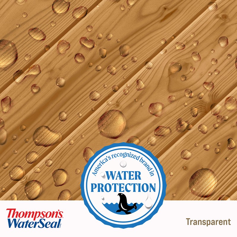 Thompson’s WaterSeal Transparent Waterproofing Wood Stain and Sealer, Sedona Red,