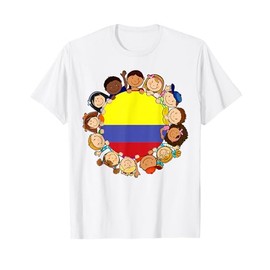 Colombia Flag Colombian Kid Hispanic Heritage Month Boy Girl T-Shirt