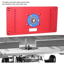 Namvo Aluminium Router Table Insert Plate - Trim Router Table Top Woodworking Flip Trim Board with 2 Aluminium Rings and Mounting Screws