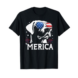 Labrador Retriever 4th Of July Merica Patriotic Dog Tee Men Women Kids T-Shirt