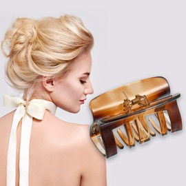 VOCOSTE Claw Clip Hair Accessory Hair Clip No Slip Handle Plastic for Women Girls Brown 3.07 Inches