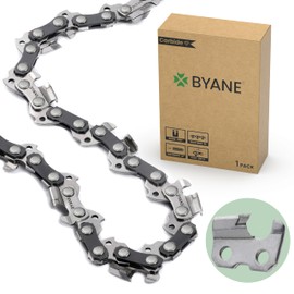 BYANE Carbide Chainsaw Chain 14 Inch, 3/8" LP Pitch, 050" Gauge, 50 Drive Links, Low Kickback, Fits STIHL, MCCULLOCH, REMINGTON, and More- S50 (1 Chain)