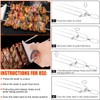 3 Way Skewers,17'' Metal Skewers for Grilling, Updated Version 3-Way
