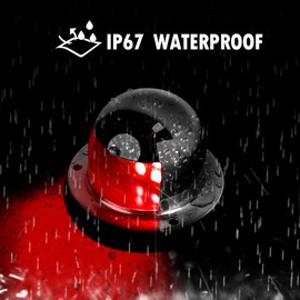 Obcursco Boat Navigation Lights, LED Red and Green Deck Mount Lights for Port, Starboard, Bow and Stern, Ideal for Marine, Skeeter, and Bass Boats