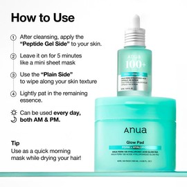 Anua PDRN 100 Hyaluronic Acid Glow Pads, 180ml/60 Pads – Deep Hydration, Radiance, Firming, Collagen Boost, Moisture Plumping, Korean Skincare, Vegan Peptide Pads