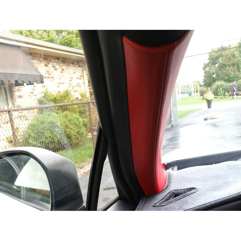 Redlineg 300994816 Pillar Covers – Leather/Alcantara