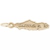 Rembrandt Gold-Plated Sterling Silver Vancouver Island Map Charm by Rembrandt
