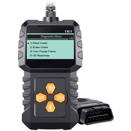 OBD2 Scanner Ease Setup Plug-Play: Clear Reset Engine Error Code Professional Code Reader Diagnostic Scan Tools with Freeze Frame/I/M Readiness for Cars Since 1996 & Newer - LK11