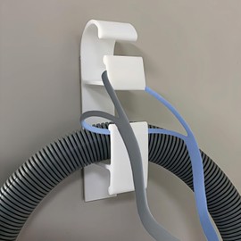 CPAP Hose Holder with Anti-Unhook Feature, CPAP Hose Holder for Bed Avoid Tangle and Prevent Blockage，CPAP Hose Hanger for Tube Bedside & Sleep，CPAP Accessories Supplies No Punching Require(White)