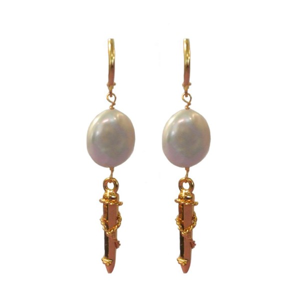 KARA by Kara Ross Gold-Plated Pearl Drop Earrings