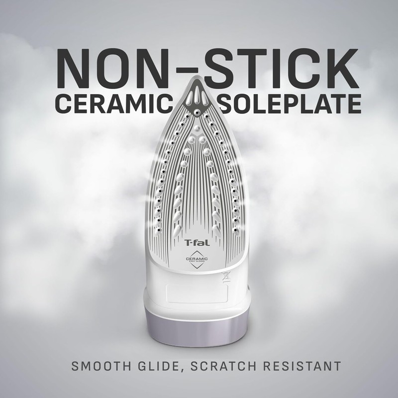 T-Fal Virtuo Steam Iron for Clothes with Retractable Cord, Portable