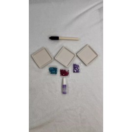 Horizon Group USA Glitter project Fun easy Craft DIY Sparkling Trinket Trays Sequin/Glitter NEW