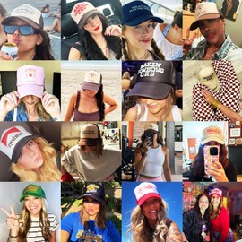 Los Angeles Upside Down Reversed Vintage Trucker Hat | Premium Snapback Baseball Hat for Men & Women (US, Alpha, One Size, Camo)