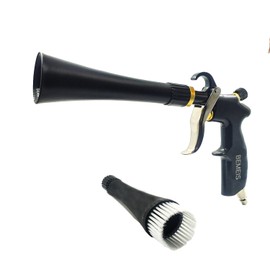 BEMEIS Air Blow Gun with Brass Adjustable Air Flow Nozzle,Cleaning Gun Quickly Blasts Dirt and Dust from Surface Works with Air Compressor(Upgrade Aluminium Rotate Tube) (Detail Blowing Gun), Black