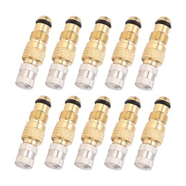 Camrusic Tractor Air Liquid Valve, Brass Tire Valve Stems TR218A TR618A CH3 Core Housings Replacement (Pack of 10)