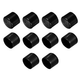 QUARKZMAN Pack of 10 Rubber End Caps 53 mm ID Rubber Caps Rubber Plugs Round Sliding Caps Chair Leg Caps Foot Caps Protective Caps End Tips Cover Plugs Plastic for Pipe Furniture Black