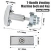 Qjaiune Universal Vending Machine Lock with T-Handle, Soda & Snack
