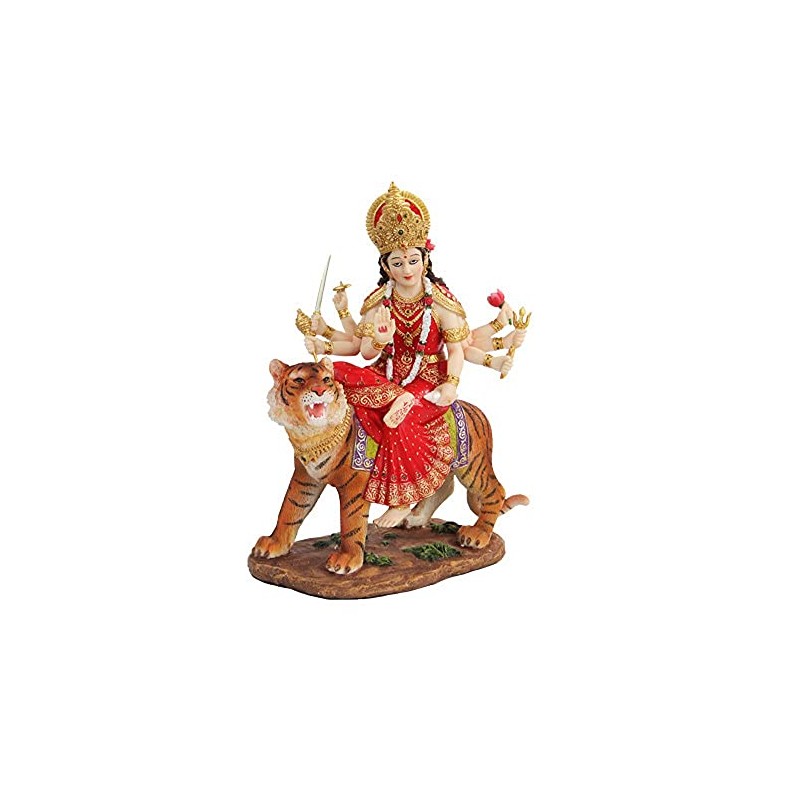 PTC 8.5 Inch Durga Mythological Indian Hindu Goddess Statue Figurine