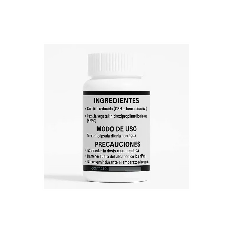 Glutathione Puro Premium 40 Caps Sin Gluten Sin Azucar