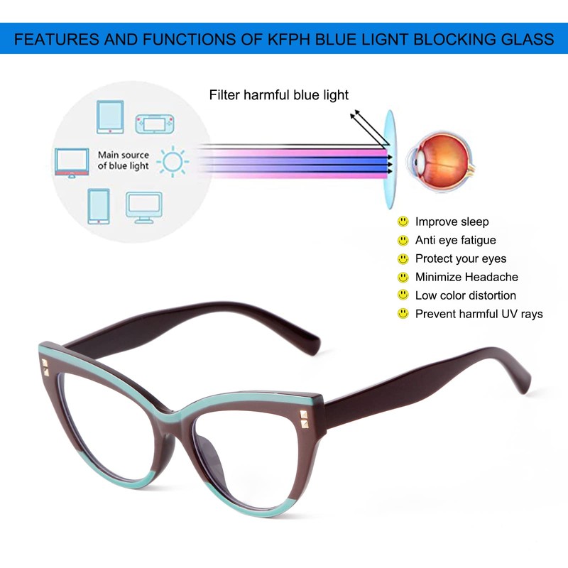 KFPH Cateye - anteojos de bloqueo de luz azul para