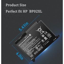 BP02XL Battery HP, 849909-850 BP02XL Laptop Batter,HP Pavilion Notebook Battery Model 15-au023cl 15t-au100 15-au063nr 15-au057cl 15t-au000 Battery 15-au 15t-au 15-AW 15T-AW 15Z-AW Series