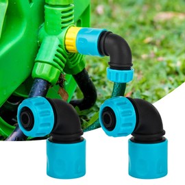 YYTECH 2 Pcs ABS 1/2" (12.5mm) Hose Elbow Quick Connector, Garden Hose Connector, Garden Irrigation Car Wash Hose 90 Degree Elbow Quick Coupling Adapters