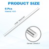 MECCANIXITY 6 Pcs Round Steel Rod 2.6mm Diameter HSS Lathe