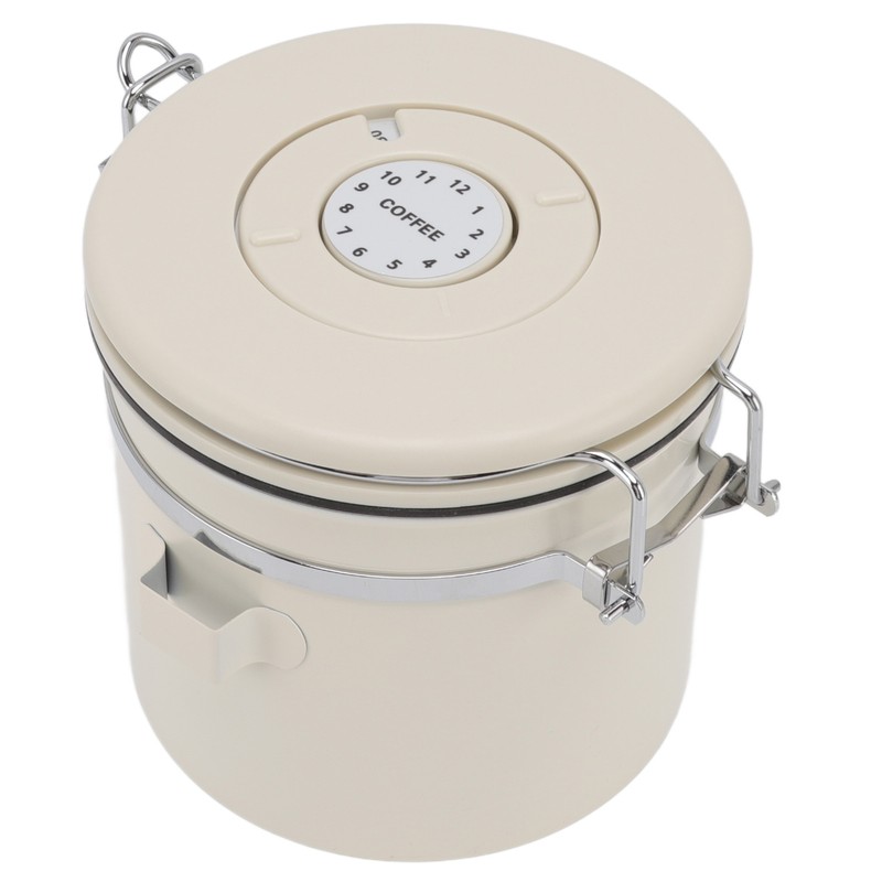 Airtight Coffee Canister 304 Stainless Steel Valve with Scoop for