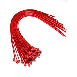 Cable Ties - 450mm x 4.8mm - Extra Long Cable Ties - High Quality Nylon Cable Ties (50, Red)
