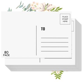 COIDEA Blank Postcards for Mailing, 80 Post Cards for Mailing, 300 GSM White 4 x 6 inches Cardstock Paper Mailable Printable Postcards Bulk for Birthday, Thank You, Business Postcards