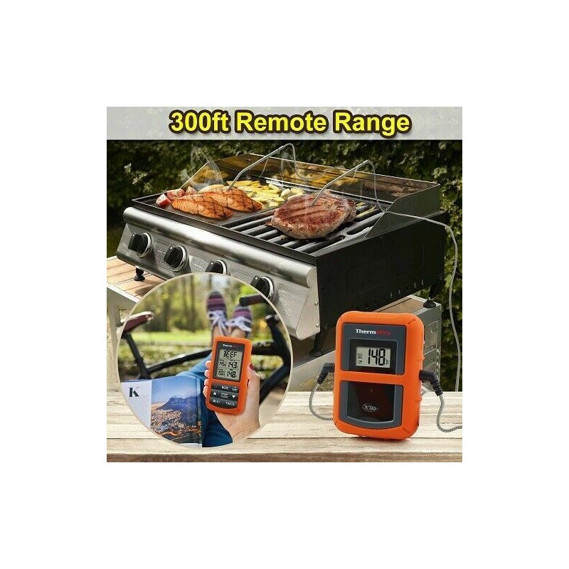 ThermoPro TP-20 Dual Probe Wireless Digital Cooking Thermometer BBQ Outdoor