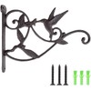 DEWEL Iron Plant Hangers, Outdoor Hanging Baskets for Plants, Decorative