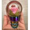 Unbranded Universal JDM Clear Crystal Glitter Pink Rose Flower Ball