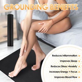 Grounding Mat Earthing UK,Grounding Mat,30x100cm Earthing Sheets for Improved Sleep Stress,Balance,Reduced Anxiety for Use at Home,Office,Work Ground Universal Pad for Health