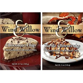 Wind & Willow Sweet Chocolate Chip and Turtle Cheesecake Cheeseball and Dessert Mix Variety Pack