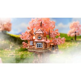 Rolife Sakura Wooden Tree House 3D kit Puzzle DIY Toys Jigsaw Teens Gift