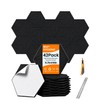 42 Pack Acoustic Panels, High Density Hexagon Acoustic Panels, 12"x10"x0.4"