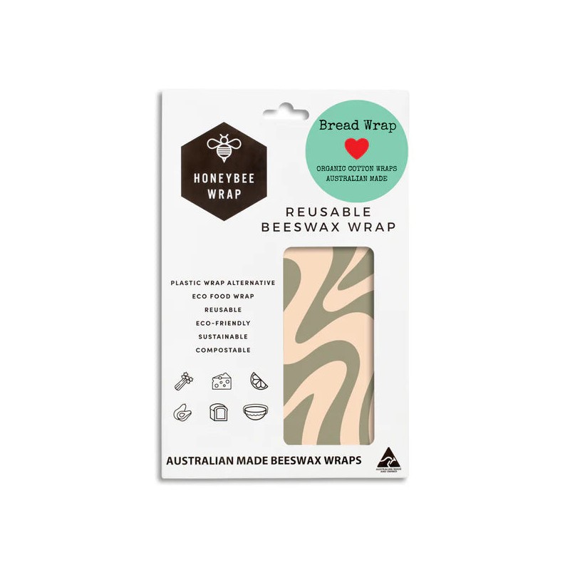Honeybee Beeswax Bread Wrap (53cm x 45cm), Bread