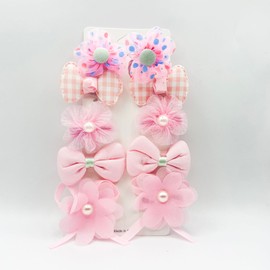 Multi-color super fairy bow flower fabric children's hairpin hair-friendly bangs clip for girls ponytail braid princess hairpin hair accessories