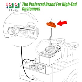 10L0L Placa de sujeción de batería con varillas Kit para Club Car Precedent 2004-2009 48 V (batería de 4 x 12 V), carrito de golf eléctrico, OEM # 102534001 102526801