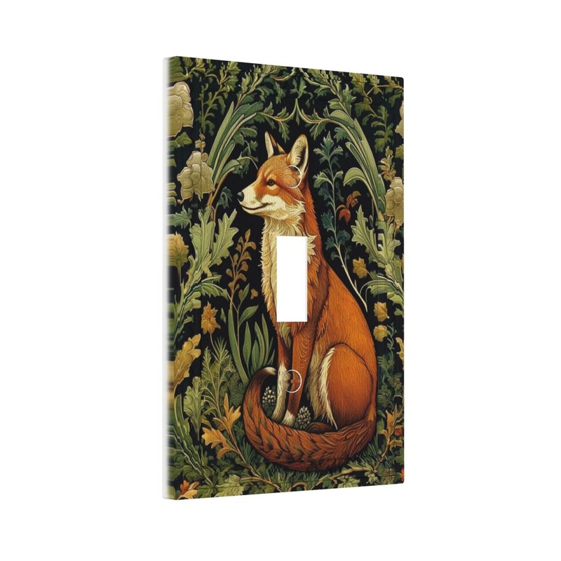 MUZUMU Fox with Leaves Light Switch Covers 1 Gang Single