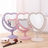 UUYYEO Heart Shaped Cosmetic Mirror Tabletop Vanity Makeup Mirror Swivel