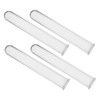 Levemolo 4pcs Transparent Plastic Test Tubes for Hydroponic Plant Propagation